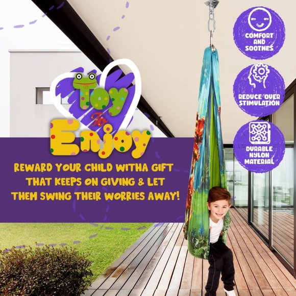 Sensory Swing -Kids W/Special Needs-Double-Layer, 360° Calming Therapy Blanket - Picture 6 of 7